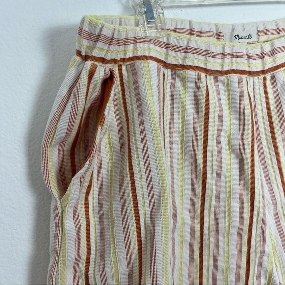 Madewell Textural Knit High-Rise Pleated Shorts in Stripe- Size XLarge - Picture 6 of 6